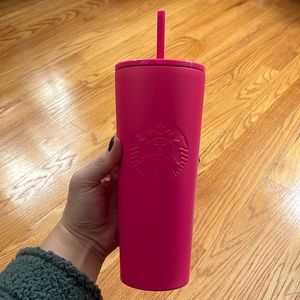 Like new Barbie pink metal Starbucks tumbler